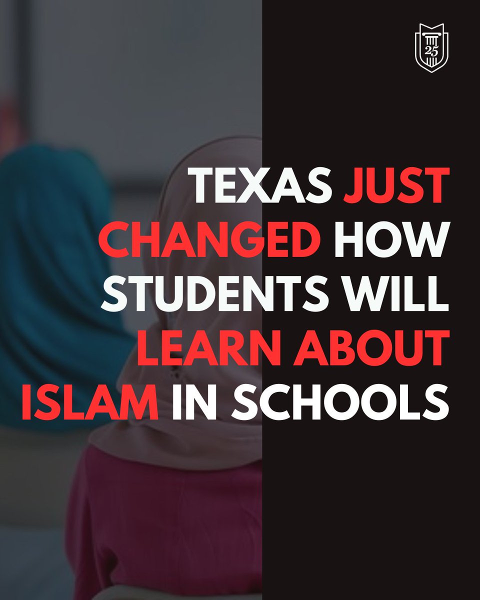 MLFA's tweet photo. Texas approved new social studies standards that will change how students learn about Islam, 9/11, and early Muslim history.​

This raised concerns for Muslims over how Islam is being represented and the historical accuracy of the material.​

Follow MLFA to stay in the know. https://t.co/UQpU5zypYY