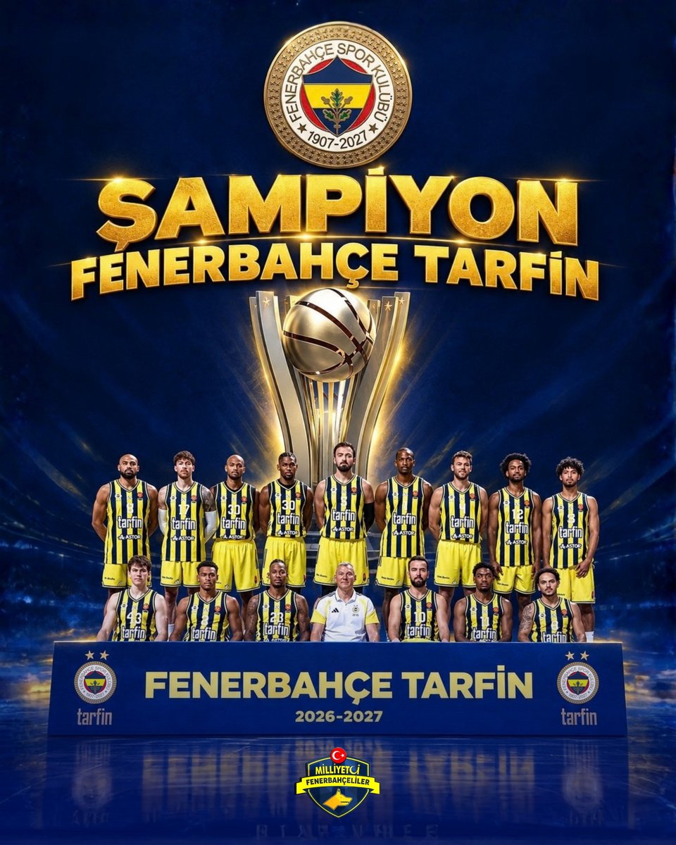 milliyetciFB's tweet photo. CUMHURBAŞKANLIĞI KUPASI YİNE FENERBAHÇE’NİN!

Sinan Erdem’de Beşiktaş’ı mağlup ederek 39. Cumhurbaşkanlığı Kupası’nı müzemize götüren Fenerbahçe Tarfin Erkek Basketbol Takımımızı yürekten tebrik ediyoruz!

Parkede mücadele, tribünde inanç, sonunda yine FENERBAHÇE!

Başta sporcularımız ve teknik ekibimiz olmak üzere emeği geçen herkese teşekkür ediyor, nice kupalara diyoruz!

ŞAMPİYON FENERBAHÇE! 🏆💛💙