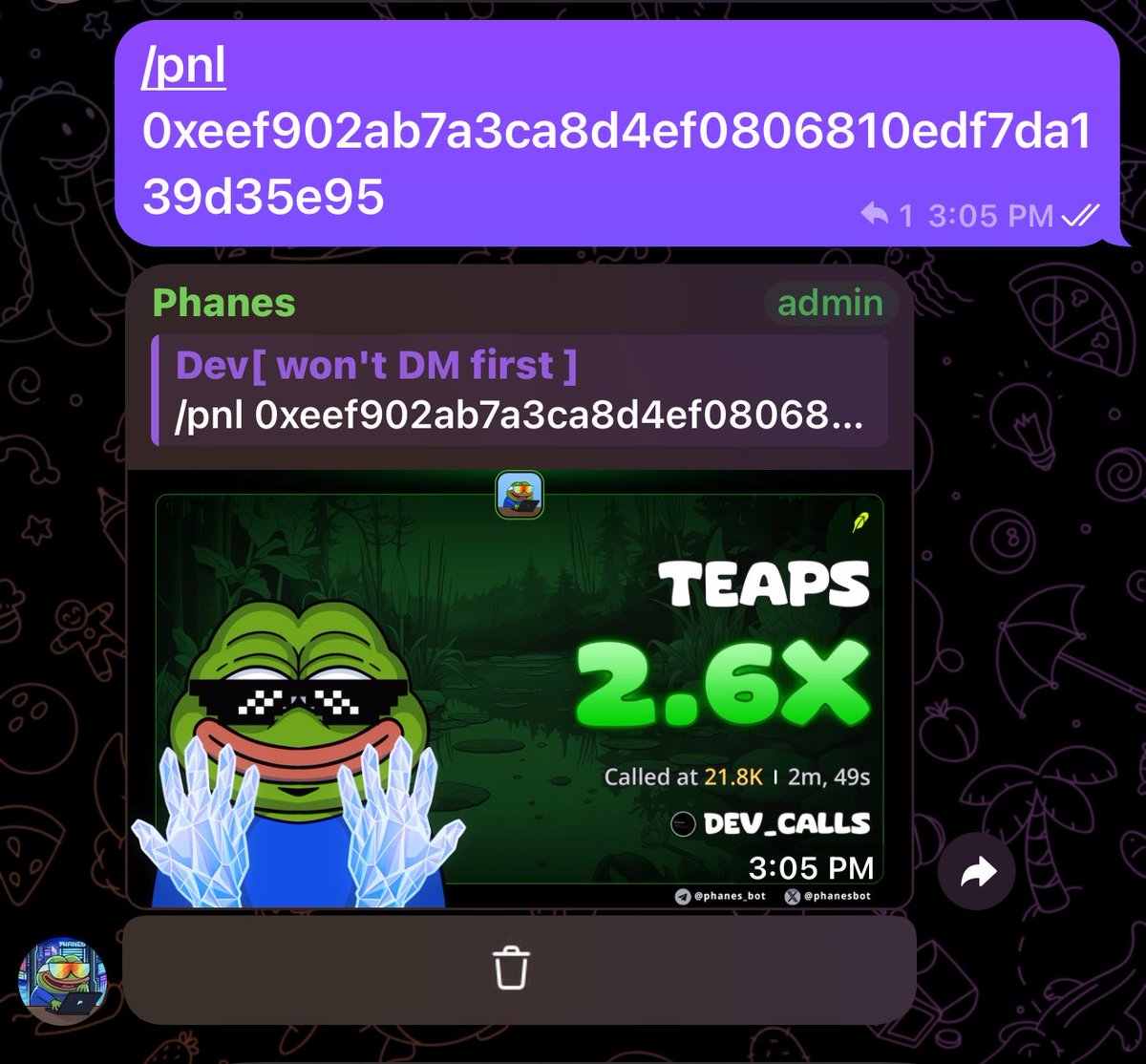 Dev_calls1's tweet photo. 2X call on $TEAPS
Ca;

AvciVw95QA2nrPrwFYCLsp3n425MPCuF8iFU5BZrpump https://t.co/jY2XOX8qlS