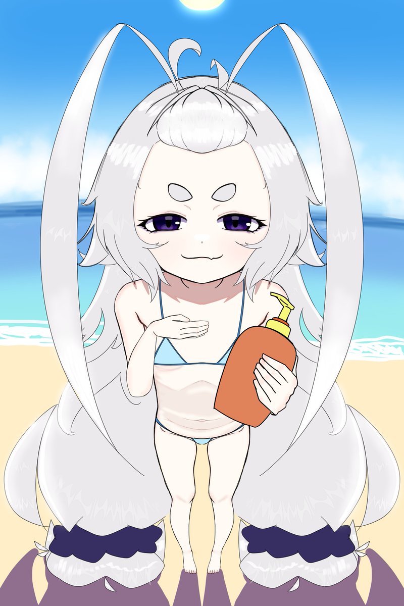 DAxefel's tweet photo. You survived a shipwreck and you wake up alone in a deserted island, suddenly out of nowhere this brat appears and ask you to help her with lotion.

What you do?
A) help her avoid becoming a tempura isopod.
B) huuuh??. How?? Wilson?!
B) uohhhh 😭.

#roruart https://t.co/jtF5Mjo1m8