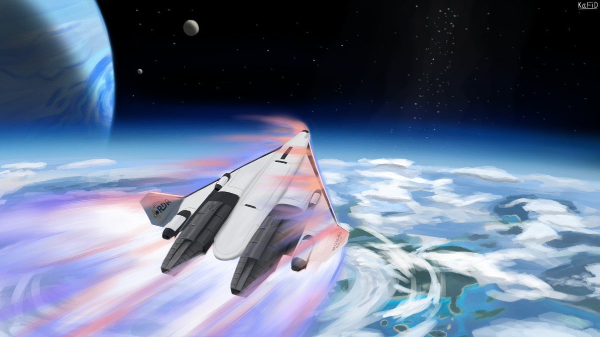 _KaFID_'s tweet photo. Shuttle Valkyrie - one of my old artworks (April 2026) #art  #spaceship #scifi #digitalart #spaceart #shuttle https://t.co/8JnS6kUtw4