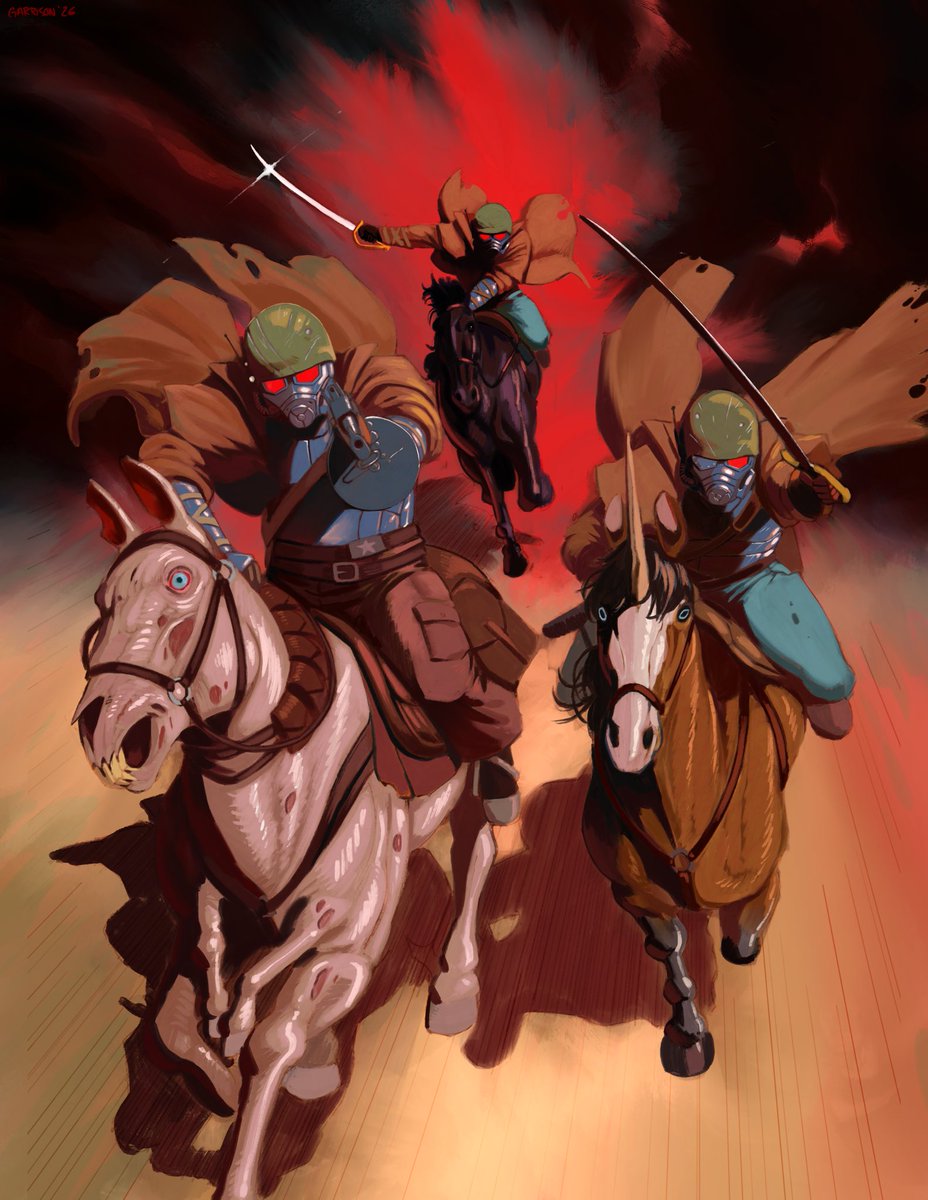 DecomposedTaco's tweet photo. Cavalry Rangers

#fallout #falloutnewvegas https://t.co/ZciY4XAPnV