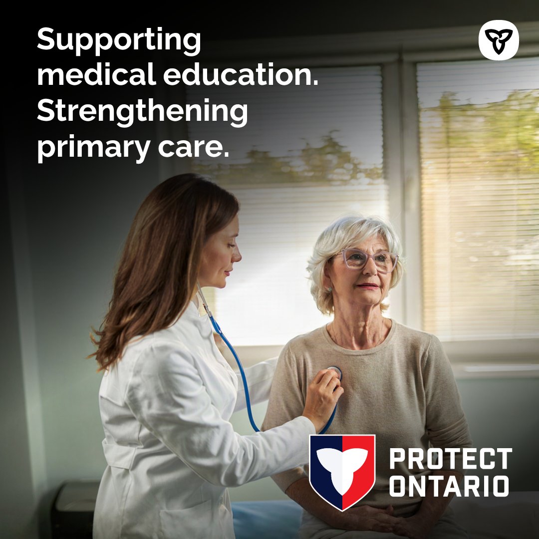 ONtrainandstudy's tweet photo. (1/2) Ontario is investing nearly $220 million to train and retain family doctors.

Learn more:  https://t.co/IG3dzMu4LZ
#ONpse #ProtectOntario https://t.co/i0QAOE8EY1