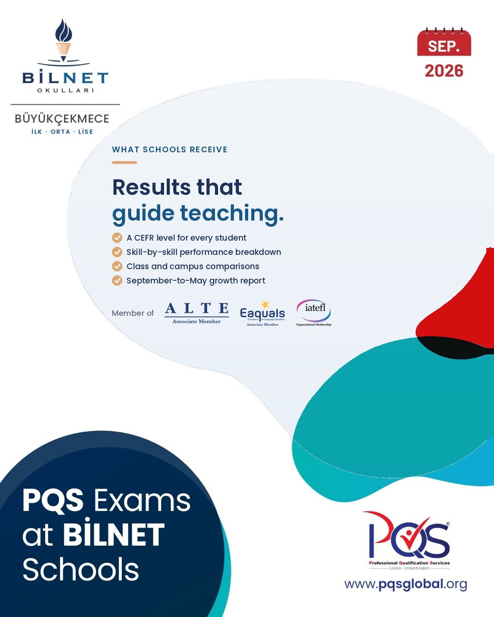 Fatihceylan1111's tweet photo. Two more campuses, one clear goal: measurable progress. 📈September PQS English exams are complete at @bilnetokullari Büyükçekmece &amp; Yaşamkent. In May, we measure again — and show the growth.#PQSGlobal #CEFR #EnglishAssessment https://t.co/TttNVxkVBD