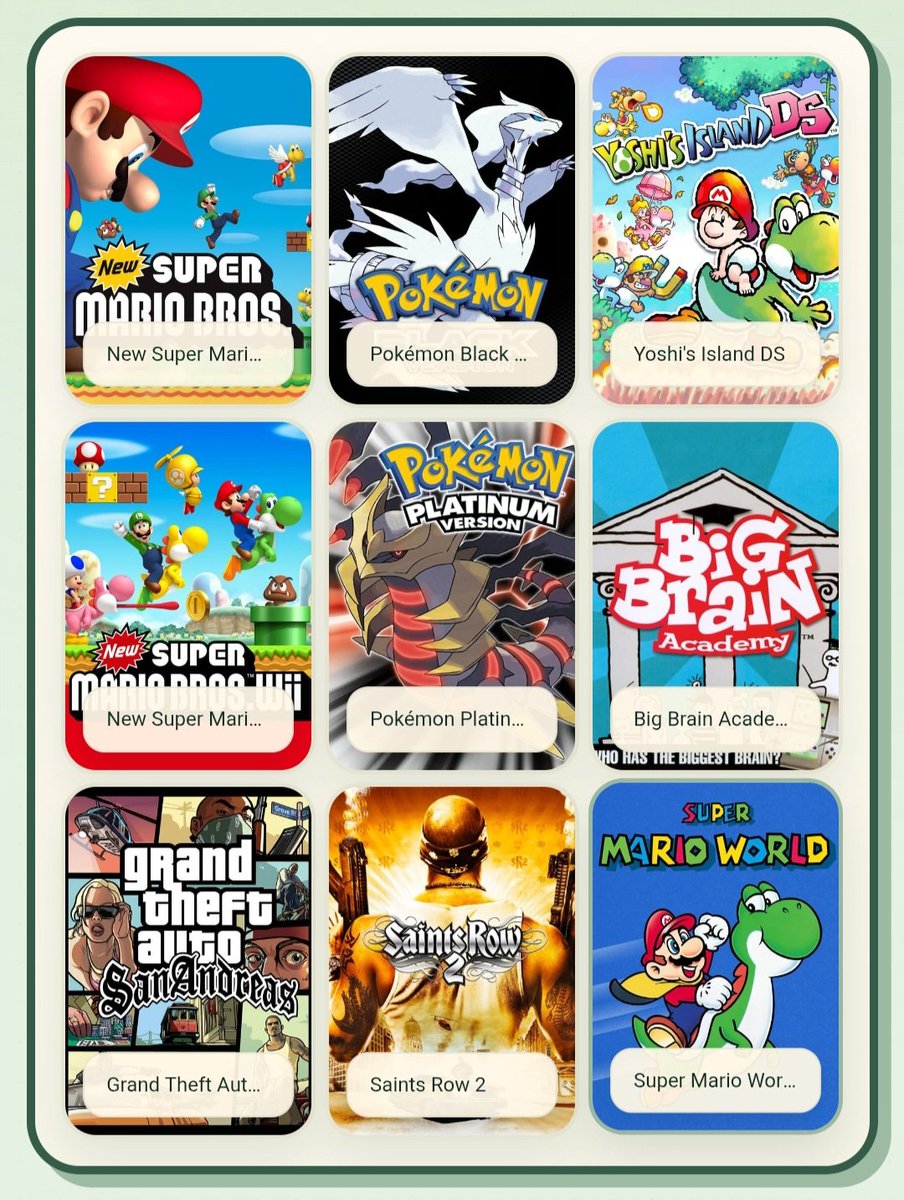 Nickbookeater's tweet photo. Juegos y animes que formaron parte de mi infancia (no se nota que me crié jugando Mario y Pokémon). #My9Games

[https://t.co/OwWK8oxzha para juegos]
[https://t.co/b7wlQ50Gtu para anime] https://t.co/P8LaiVsADx