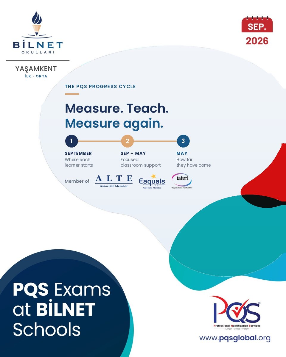 Fatihceylan1111's tweet photo. Two more campuses, one clear goal: measurable progress. 📈September PQS English exams are complete at @bilnetokullari Büyükçekmece &amp; Yaşamkent. In May, we measure again — and show the growth.#PQSGlobal #CEFR #EnglishAssessment https://t.co/kMhdEYfAZd