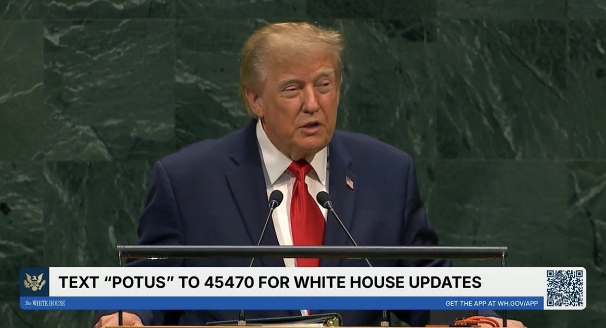 ginamilan_'s tweet photo. President Trump just delivered this powerful message at the United Nations:

“While others have talked, I have acted. While others have spoken of peace, I have made it. While others have ignored threats, I have confronted them. While others have talked of courage, America has shown it. While others have promised strength, I have used it to make America the most powerful country in the world.” 🇺🇸