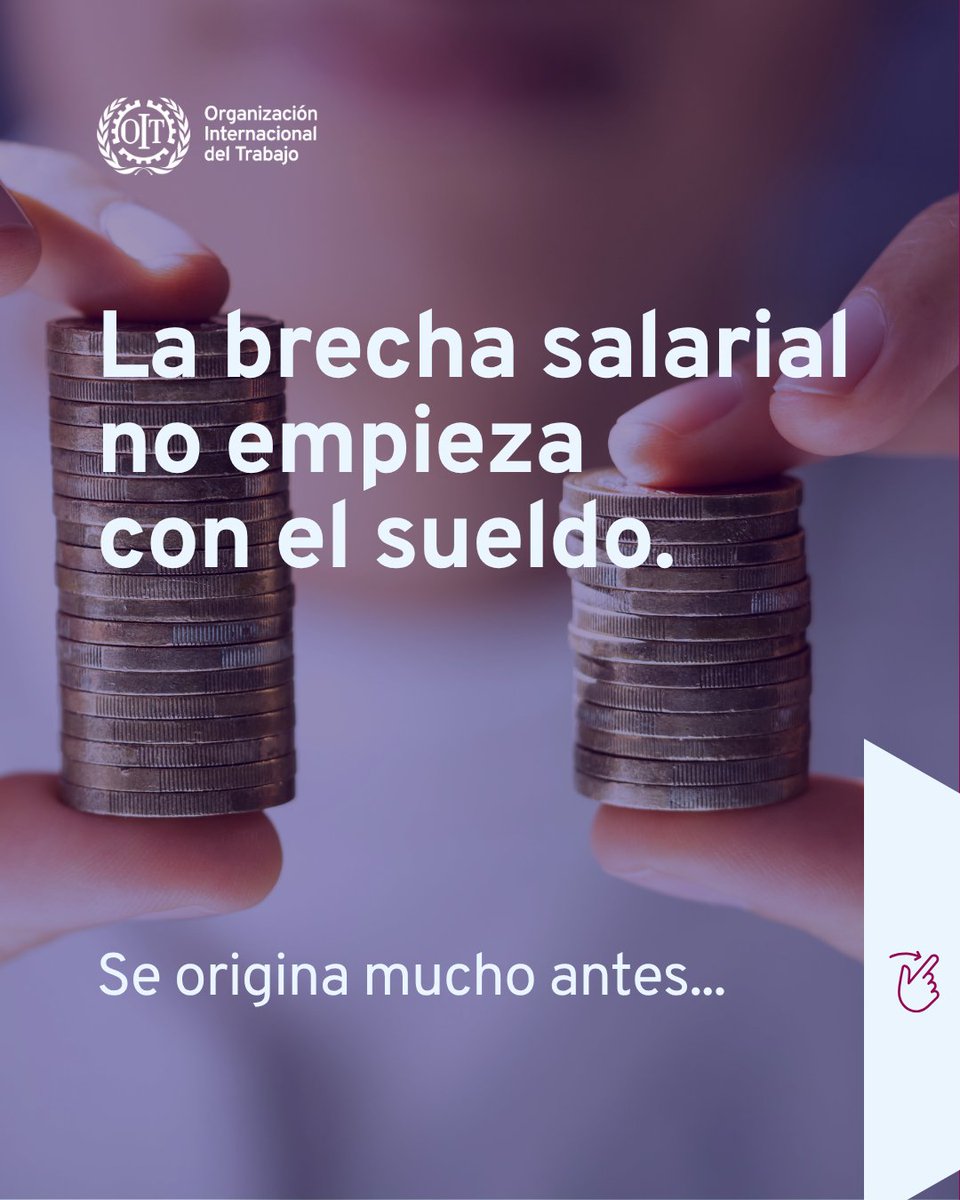 OITAmericas's tweet photo. ¿Por qué persiste la brecha salarial entre mujeres y hombres?

Porque se construye a lo largo de la vida laboral: segregación ocupacional, infravaloración del trabajo de las mujeres, cuidados no remunerados e informalidad.

Cerrar la brecha exige actuar sobre estas desigualdades. https://t.co/o2wnmKW4Wh