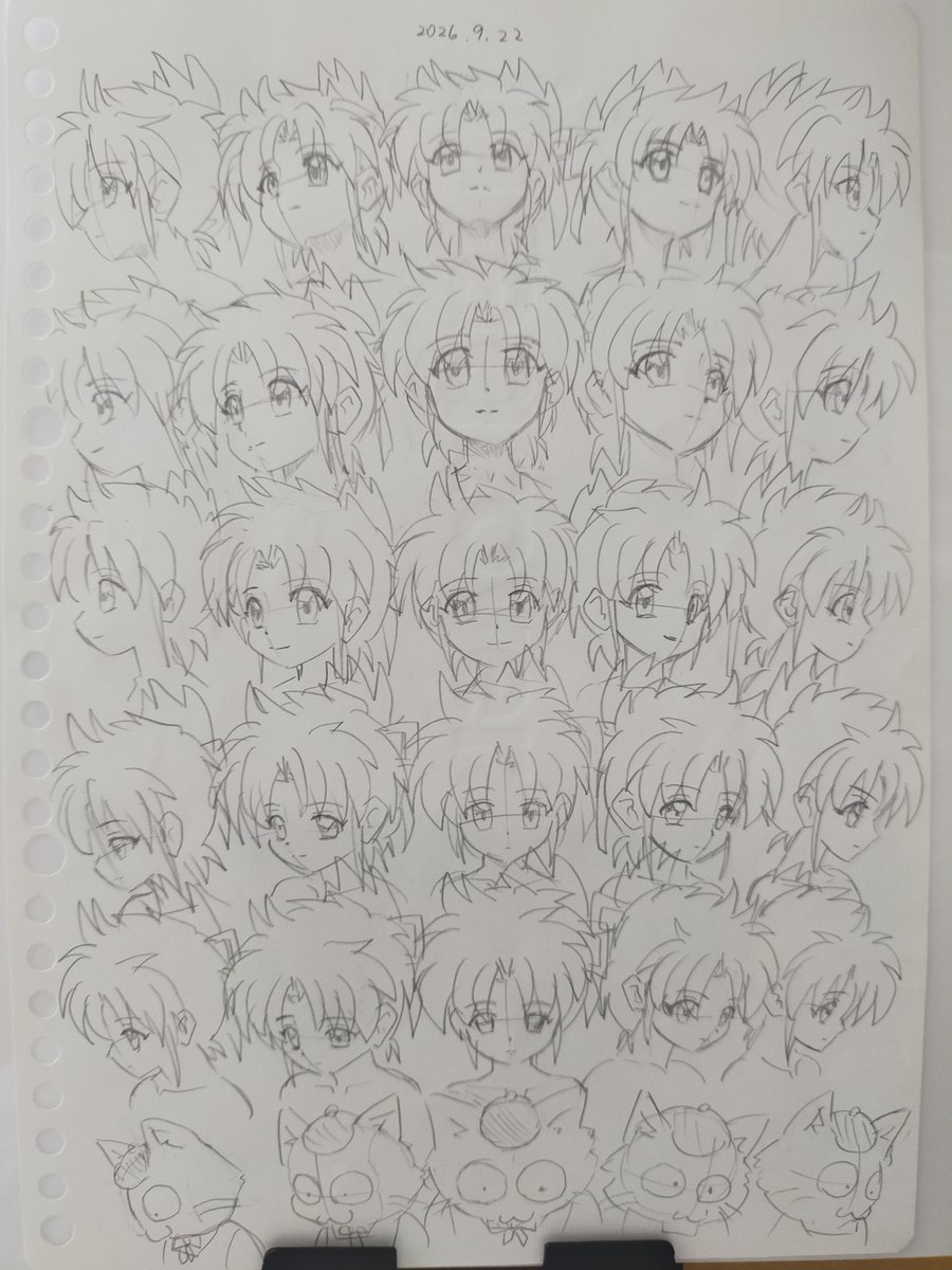 tamakuroshiiti's tweet photo. 再投稿。
ぼっちシルバーウィークは日々の
手癖強化作業で無事終了。1380体描いてこのドローイング……フハハ、怖かろう？
#イラスト #絵描きさんと繋がりたい #落書き https://t.co/05aNTYXt1I