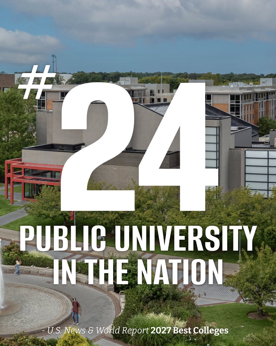 stonybrooku's tweet photo. Stony Brook is the #1 Public University in New York and #24 in the nation!

The 2027 @usnews rankings make Stony Brook the only @SUNY school in the top 25, with additional rankings of #59 among national universities and #13 for social mobility.

Read more: https://t.co/usWj98bUHR https://t.co/GD6vqTs4qi
