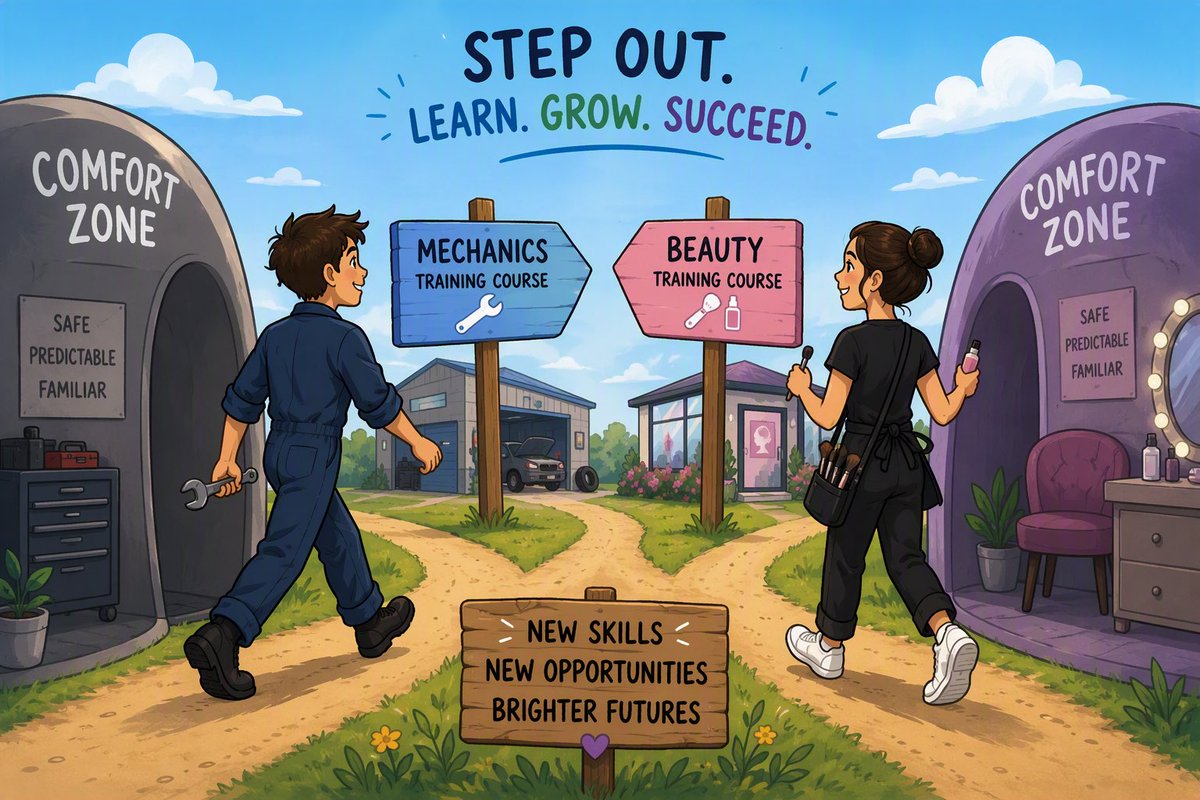 PathwaysNLC's tweet photo. 🌟Week 7🌟
Stepping outside a comfort zone can open the door to new opportunities. Our Engagement Team support young people with placements, building confidence, learning new skills, and investing in their futures 💪#Pathways #YouthEngagement #SkillsForLife https://t.co/NekreRJVQy