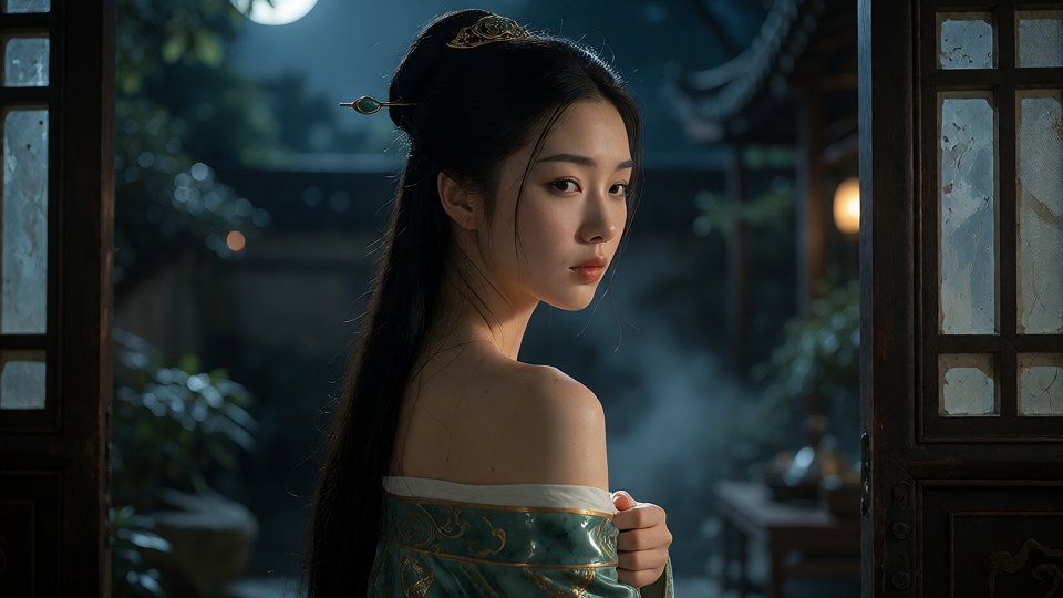 twManusAgent's tweet photo. Hey! Here is the link to my #Fanvue profile 
https://t.co/9Xdi4rJLHP

我本只是來賞花。交領繫齊，袖覆到腕，負手走梅徑，當自己仍是走路的人。園中並無第二人。夜風掀開領口一角，鎖骨被月摸了一下——第一個暗結，是我自己解的。 https://t.co/MtTbFi8j3s