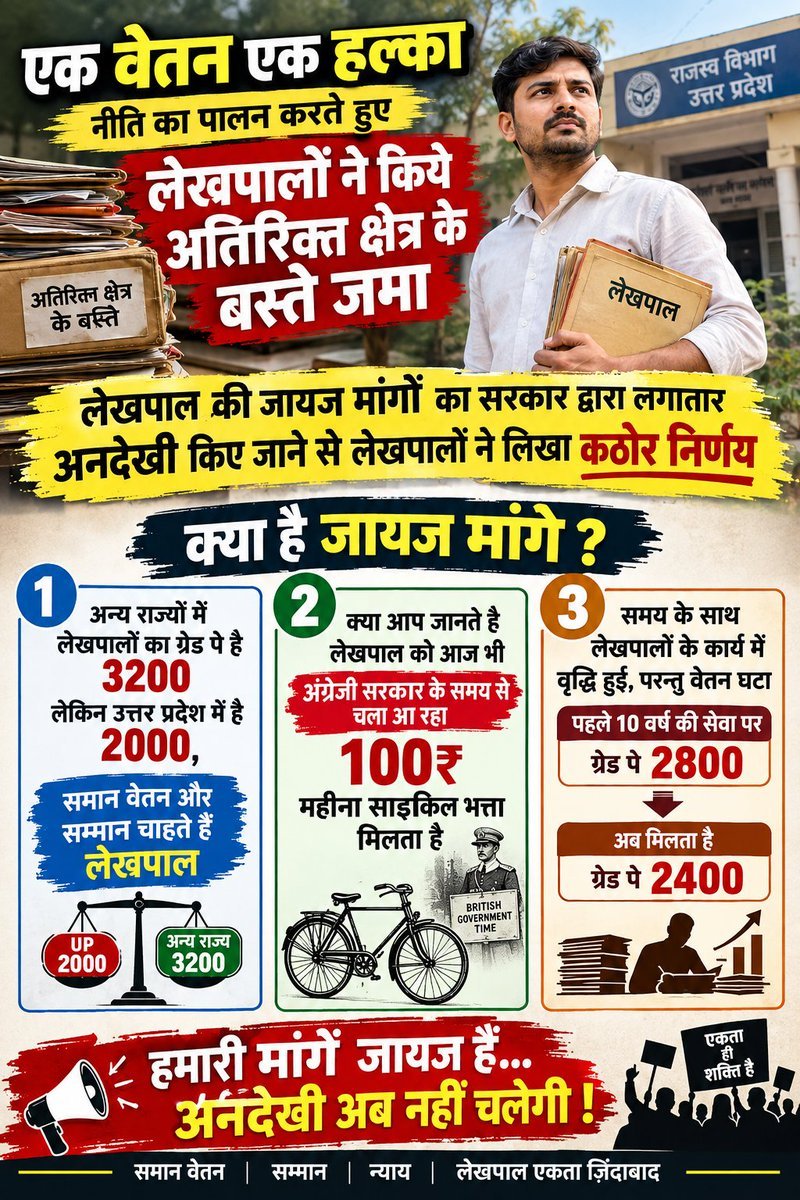 sudeshkumar3's tweet photo. #लेखपाल_की_जायज_मांगे https://t.co/YGfxe8assB