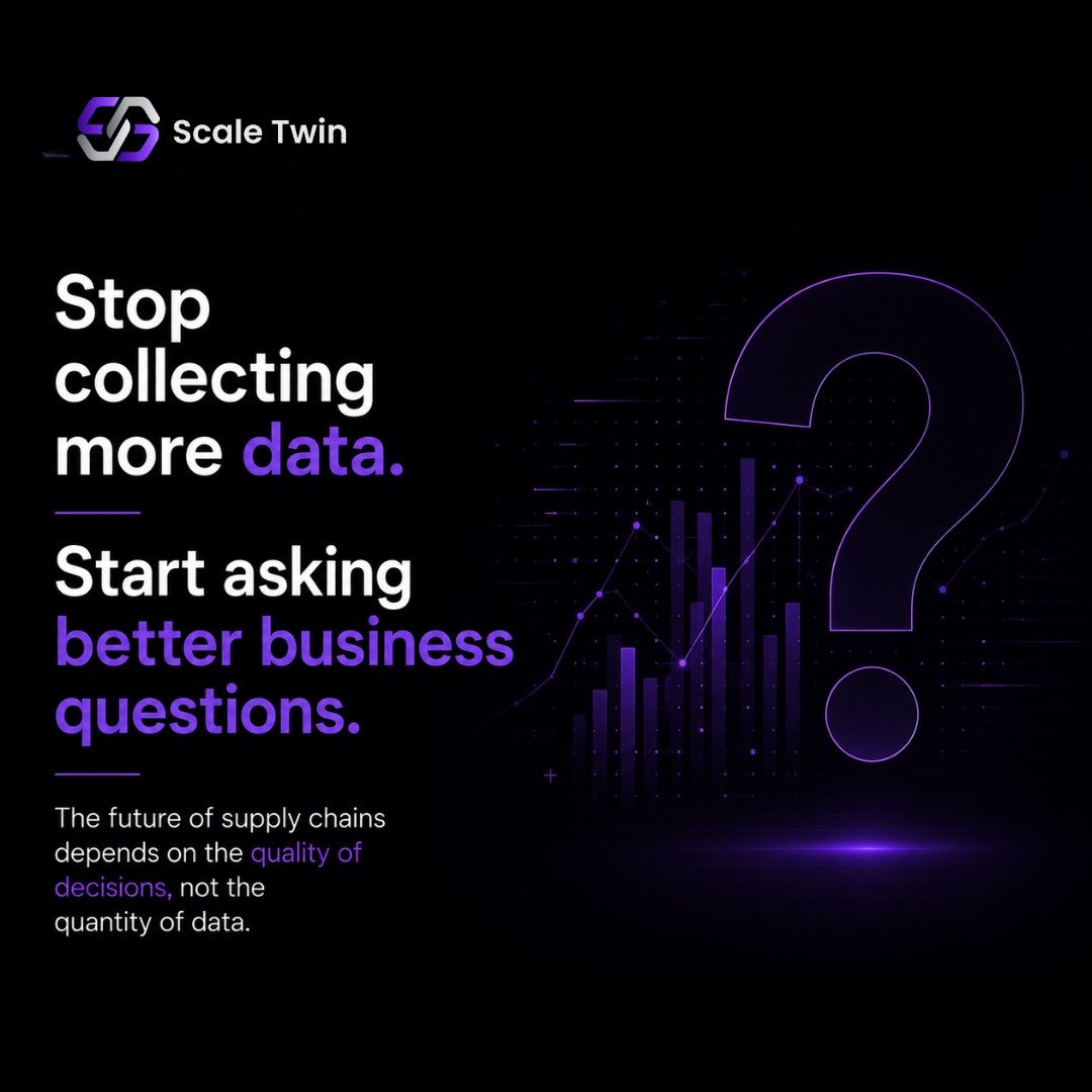 scale_twin1's tweet photo. The smartest supply chains don't just track reality. They test possibilities before reality changes.
What if is the most valuable question in decision-making.
#SupplyChain #DecisionIntelligence #DigitalTransformation https://t.co/I1COIVI322