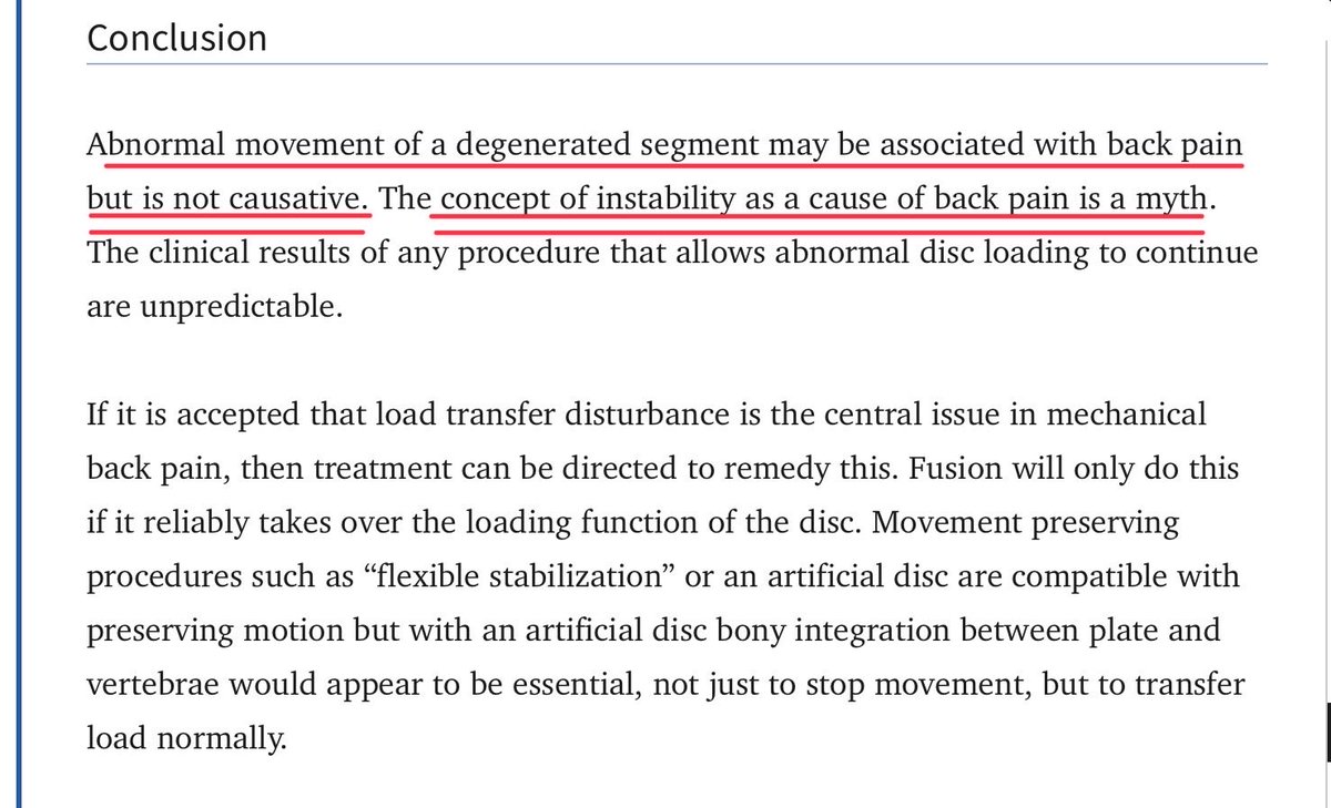 Retlouping's tweet photo. The myth of lumbar instability: the importance of abnormal loading as a cause of low back pain

https://t.co/b8UMzuWmTI https://t.co/2rvh37jSgB