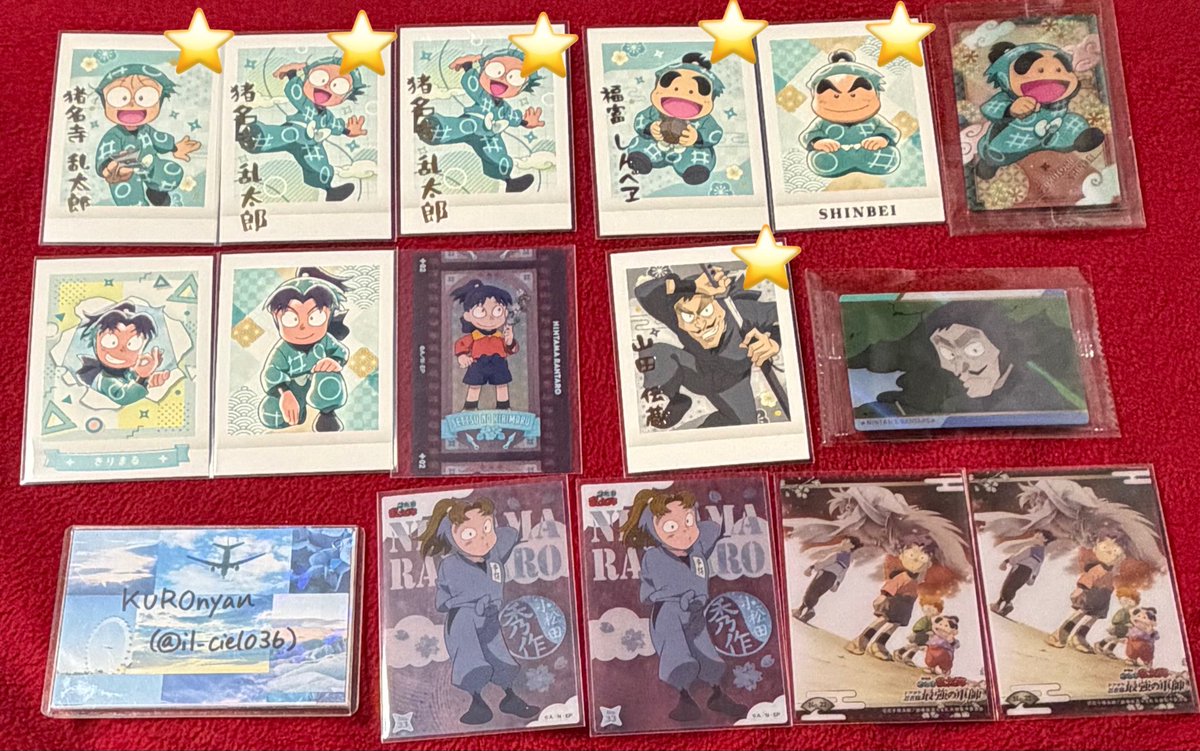 il_cielo36's tweet photo. 【交換 譲渡】　忍たま乱太郎 ぱしゃこれ クリアカード 箔押しカード ウエハース 等

譲）
1〜4枚目：乱太郎,きり丸,しんべヱ,伊賀崎,神崎,次屋,富松,浦風,三反田,田村,浜,斉藤,不破,鉢屋,潮江,中在家,会計,用具, 作法,伝蔵,小松田

求）
ぱしゃこれ各90円(+送料)、その他各100円(+送料)

(続く)→ https://t.co/JajDHrfaYt