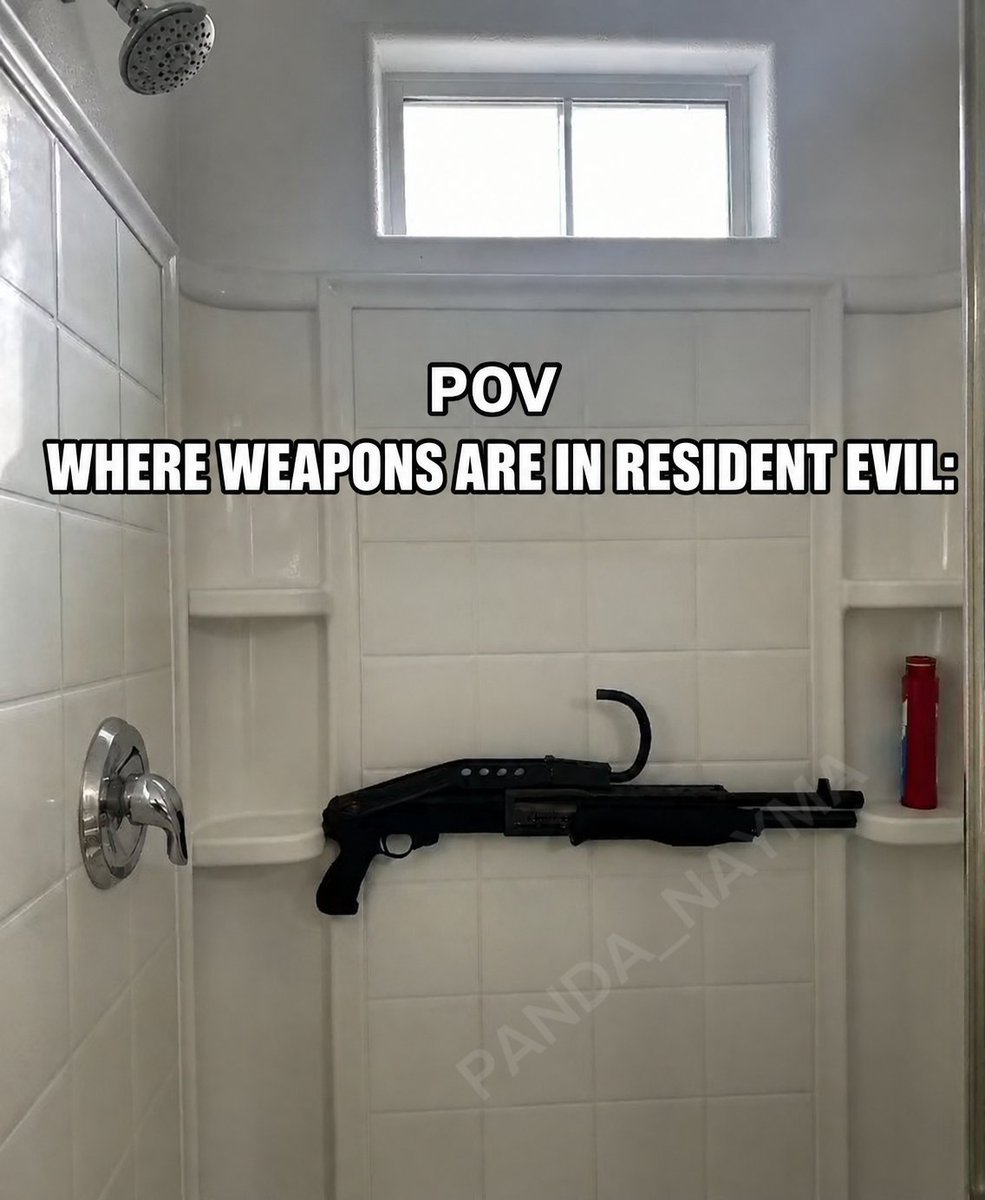 PANDA_NAYMA's tweet photo. Even in the bathroom, what? 😛

#ResidentEvilㅤ https://t.co/DF6qVqkVRo