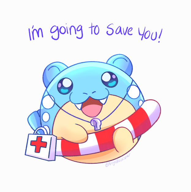 Angelrosestar's tweet photo. Spheal as a life guard! 🛟

#spheal #pokemon #art https://t.co/IIle9dq0Ix