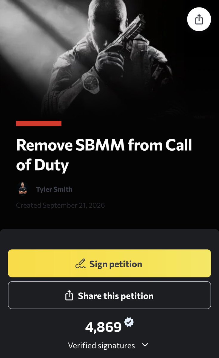 TheNewBoss1's tweet photo. 🚨 CALL OF DUTY COMMUNITY — THIS ONE IS FOR YOU. 🎮

https://t.co/o2VI90Wv1N

#CallOfDuty #Warzone #SBMM #Activision #Gaming https://t.co/hTzCAmvNLw