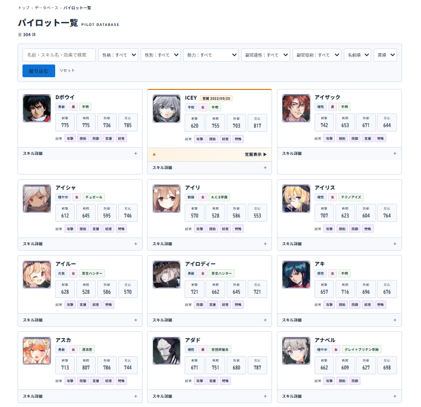 ironsaga_top's tweet photo. 皆さんお疲れ様です

攻略サイトのアップデートとして、パイロット一覧、パーツ一覧、ペット一覧、副官一覧を追加いたしました
現時点ではデバッグ中で、記載ミスが無いかを確認中です
参考程度にご覧ください
(各ページはリプ欄に記載します)
パイロット一覧
https://t.co/oF07jtnkNM
#アイアンサーガ https://t.co/pnENC0rW7L