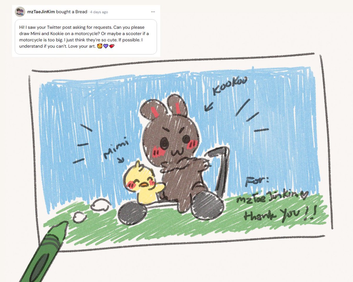 mimiwuvyou's tweet photo. Voila! Mimi hopes fwend likes the drawing 😊💜
Thank you so much for supporting Mimi! https://t.co/7AuTgl6ilw