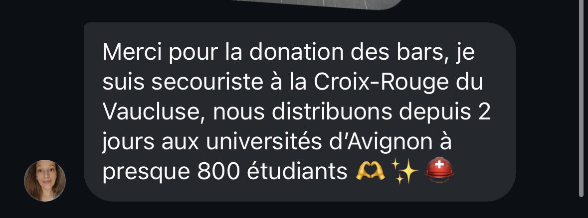 TiboInShape's tweet photo. Donation de barres protéinées InShape Nutrition par la Croix-Rouge aux 800 étudiants des universités d'Avignon https://t.co/xEsYyBTe2R