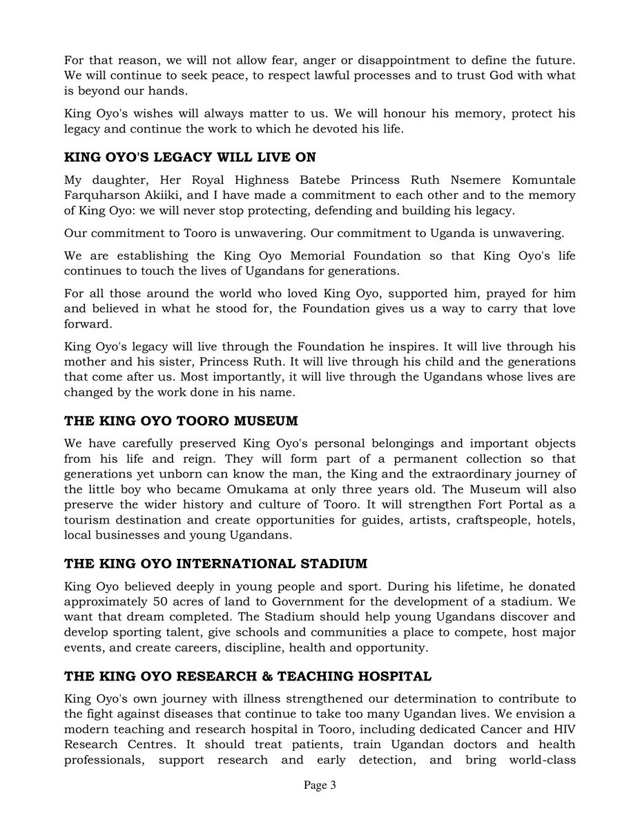 Ronkawamara's tweet photo. Thank you, Queen Mother Akiiki @QueenOlimi, for your grace, strength, and extraordinary heart.

Your son, our beloved King Oyo, was a reflection of the mother who raised him, your goodness, faith, love, and devotion to people.

To see you carry unimaginable grief and still choose love over anger and hope over despair is deeply moving.

May God hold you and Princess Ruth close and give you strength. We grieve with you, we stand with you, and we will never forget King Oyo. His legacy will live on.