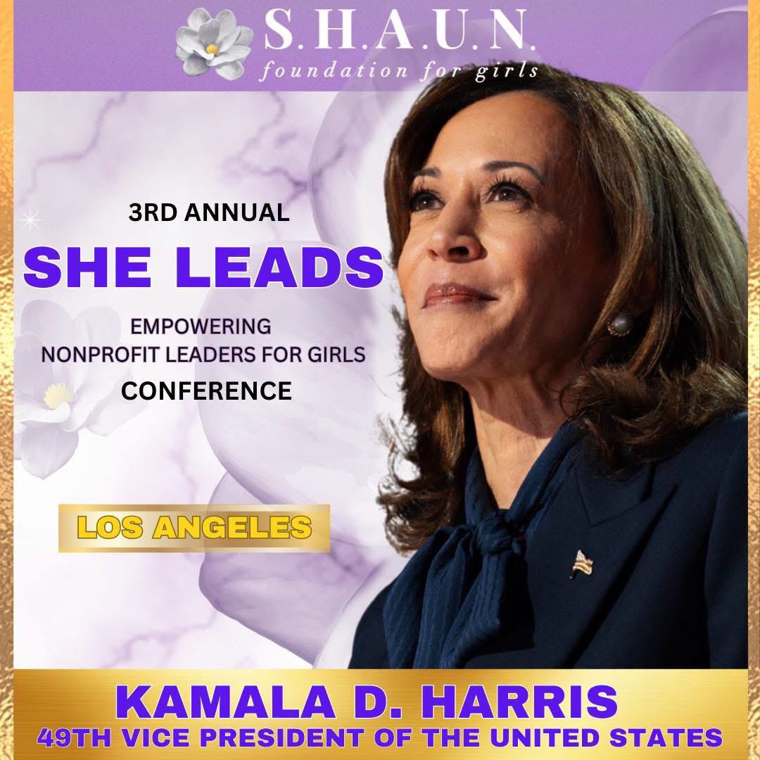 archivekamala's tweet photo. 🆕 VP Kamala Harris will be the special guest at the 3rd Annual S.H.A.U.N. Foundation for Girls SHE LEADS: Empowering Nonprofit Leaders for Girls Conference in Los Angeles. https://t.co/pZkIEe40u0