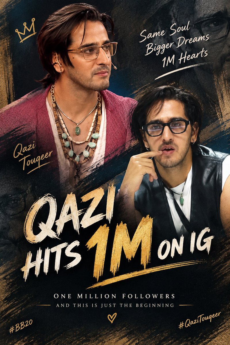 DipankarJo18390's tweet photo. QAZI HITS 1M ON IG

Watching is journey unfold has been incredible. You’ve inspired so many of us, and seeing all your hard work pay off like this is so well deserved. This is just the beginning! ❤️🔥

#QaziTouqeer • #BiggBoss20 • #BB20 https://t.co/EdHzu7oeJe