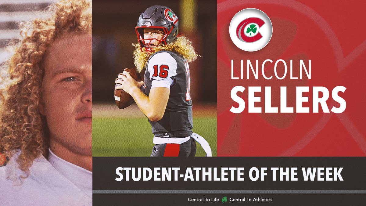 centralcatholic's tweet photo. ☘️🏈 STUDENT-ATHLETE OF WEEK!!! 🏈☘️
CONGRATS to QB @2LincolnQB!!! 👏
Lincoln threw for 205 yards &amp; 2 TDs in Friday’s 45-14 win over rival St. John’s Jesuit, helping @ToledoCCHS_FB earn 12th straight win over Titans!!!
Keep it rolling &amp; GO IRISH!!! #CentralToLife ☘️💚 https://t.co/vVw2Nv7DkN