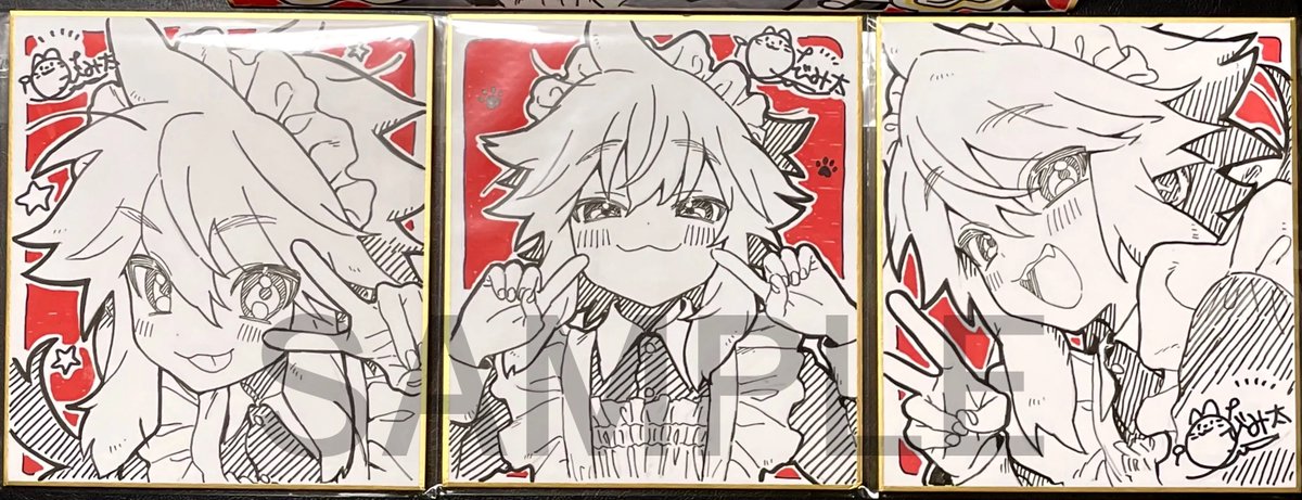 ferea86's tweet photo. 発売中のコミックキューン10月号のプレゼント企画にてこんな感じの色紙を描かせていただきました！
（大色紙の方はまだギリギリ応募出来るかも） https://t.co/zmpc7QlnUQ