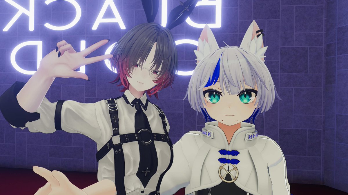 val_mouse's tweet photo. 昨日の #チロリアンの集い での写真。チロルさんとのツーショットはVRCのカメラ操作を思い出せなくてチロルさんに撮っていただけてとても助かった！
その後にカメラ操作を思い出して、魔王様とつばめさんのツーショット写真の撮影に成功(*'ω'*) https://t.co/HJp9j3Jxwx