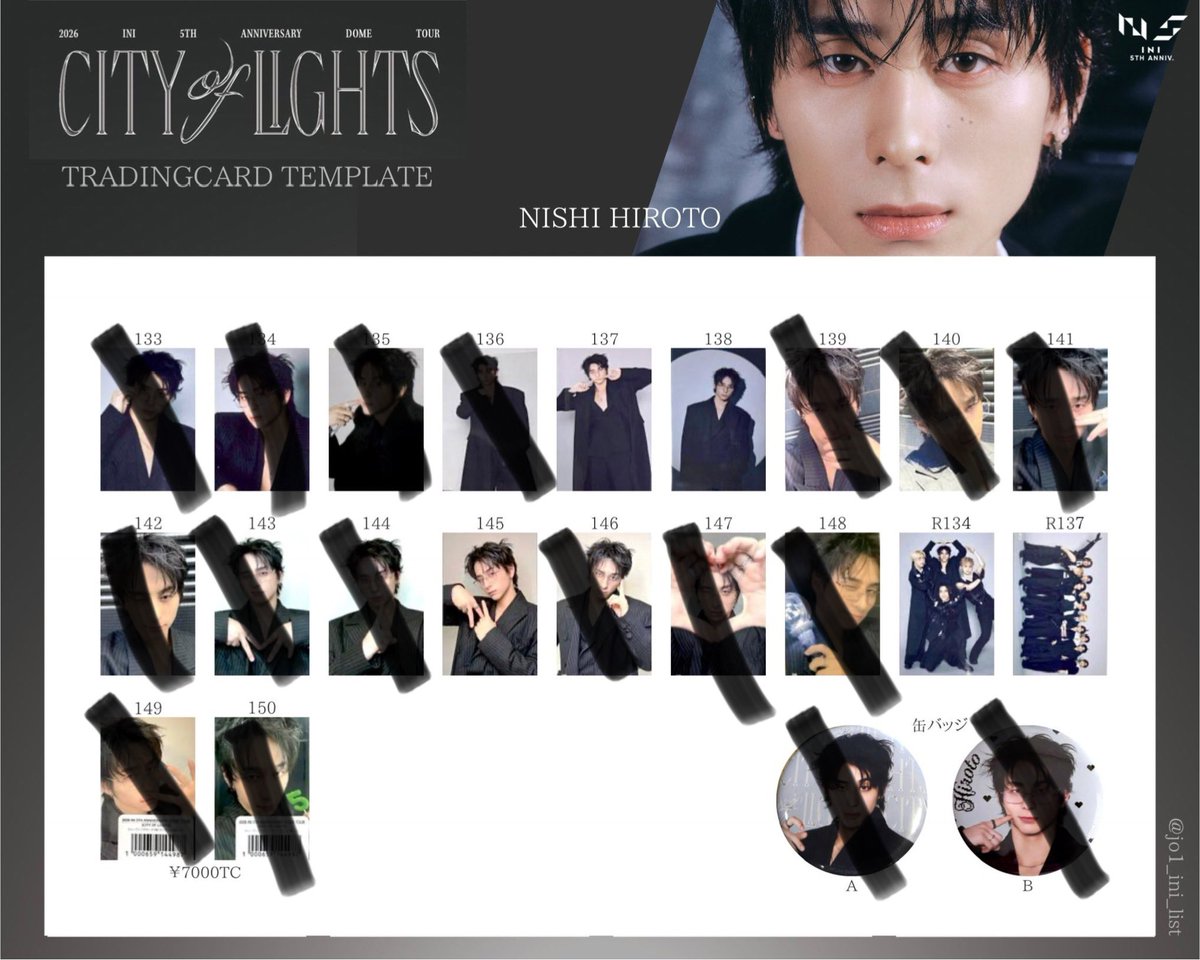 _0fen24_'s tweet photo. INI CITY OF LIGHTS ラントレ 交換

【譲】
池崎 池﨑 133.146
後藤 138
松田 133
まとめて買取も検討(金額ご提示下さい)
※買取の場合はお返事お時間いただきます

【求】画像 斜線なし西
137.138.145のみ

郵送希望📮
お気軽にお声掛けください🙇‍♀️
#INI交換 #INI譲 #INI求 https://t.co/ethJRRe9UF