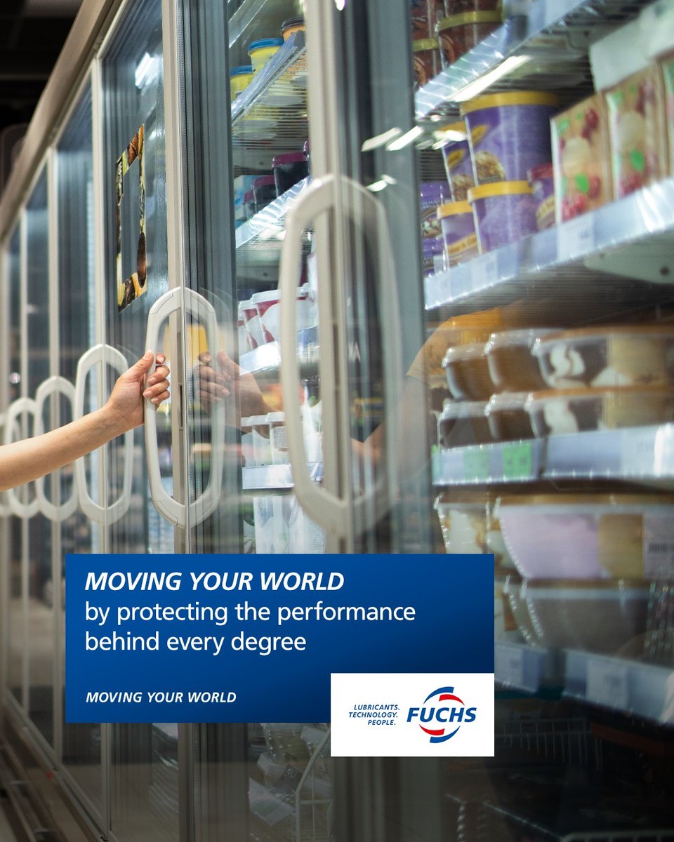 FuchsIndia's tweet photo. Behind every fresh ingredient is a refrigeration system working around the clock.
RENISO high-performance refrigerator oils help keep these systems performing at their best with reliable lubrication.
#fuchs #fuchsindia #movingyourworld #fuchsreniso #lubricant #cooling https://t.co/80Swz2FpzR