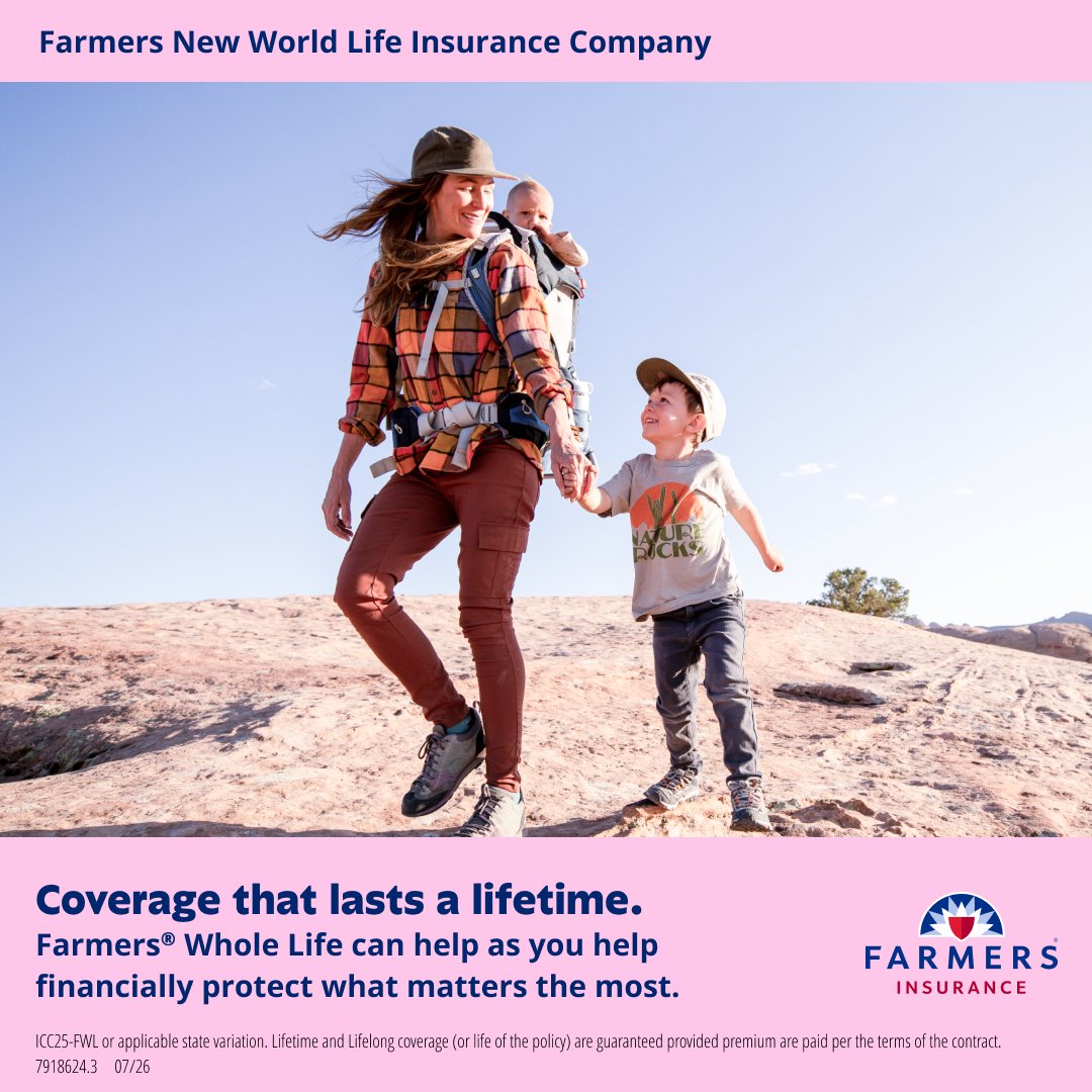 tral529's tweet photo. Life insurance can be the gift of a lifetime that lasts a lifetime. Learn more about how Farmers® Whole Life may fit into the financial futures of you and your loved ones. https://t.co/J74fcWqBnM https://t.co/joHHpsRdQN