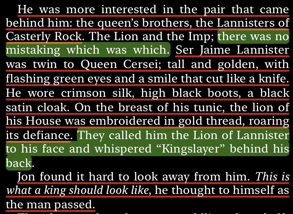 alayneofstone's tweet photo. jaime being a sansacel when he has a whole redemption arc to get through just to earn her attention meanwhile jon was sold from day one 😭 https://t.co/SRdseDBaPN