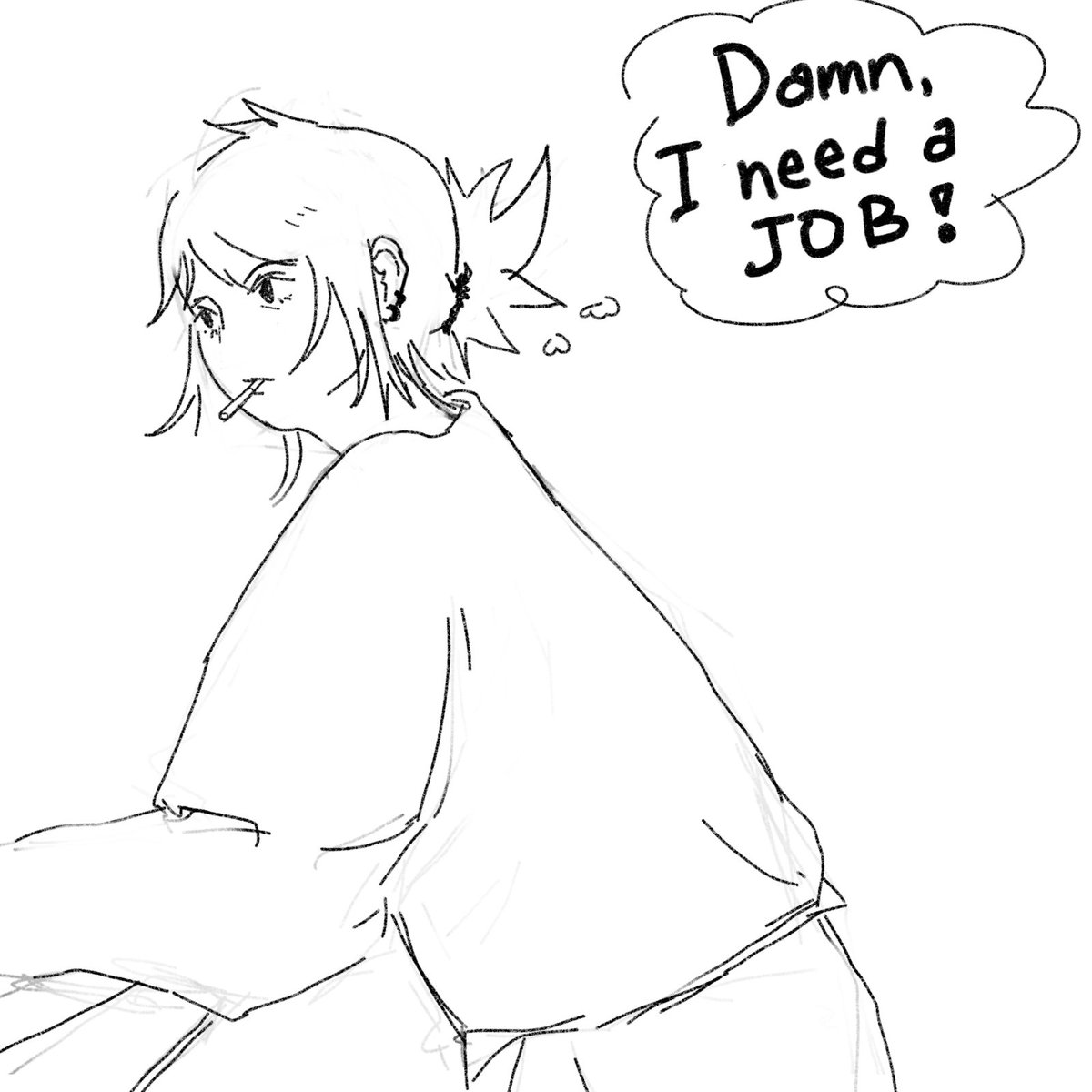 motchax0's tweet photo. When both my drawing skills and job hunting is bad, but that's fine I have Manato.

#Manato #zzz #sketch https://t.co/sbRPFByz6a