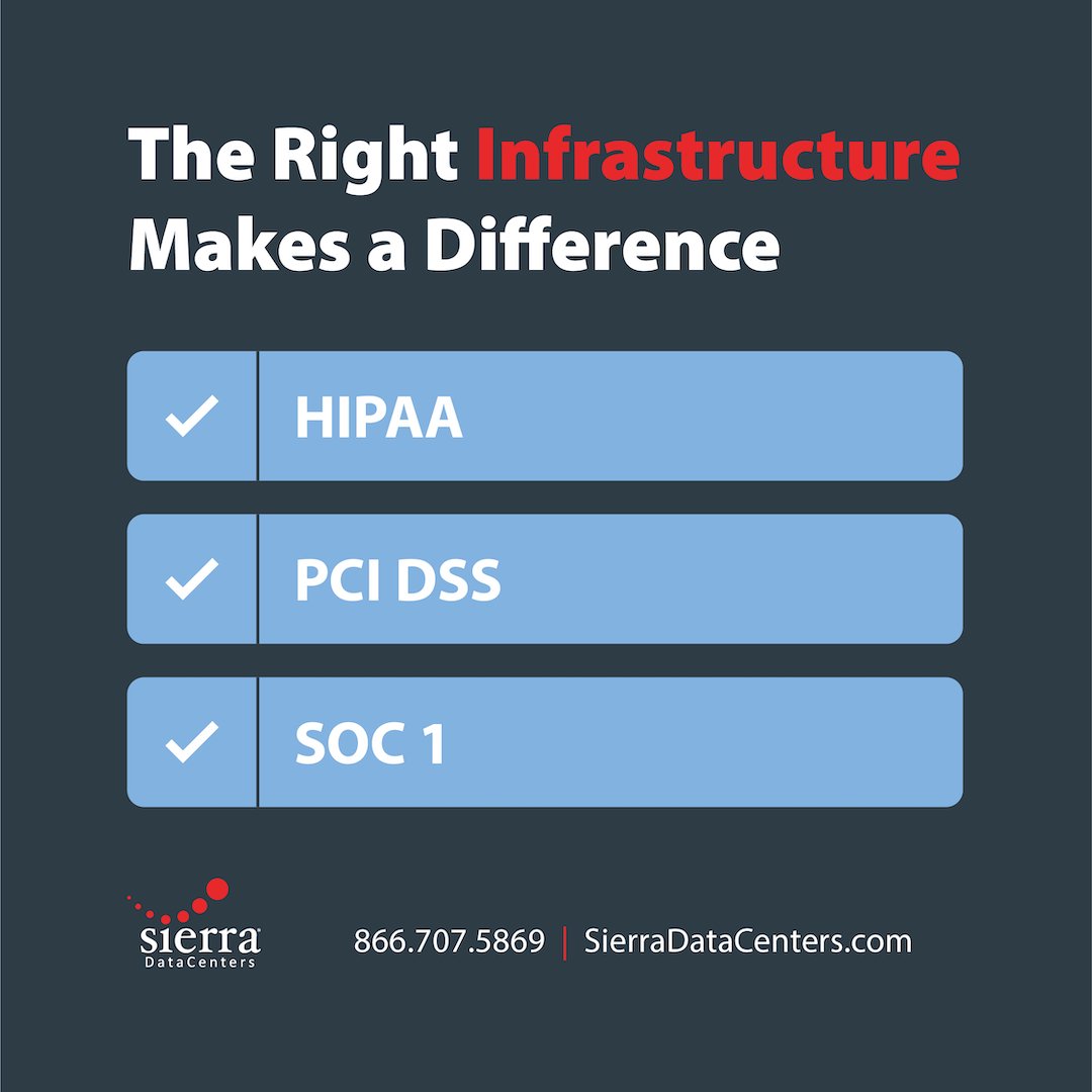 SierraDataC's tweet photo. Meeting compliance requirements is easier with the right infrastructure. Sierra Data Centers provides environments designed to support standards like HIPAA, PCI DSS, and SOC 1, helping businesses build confidence in their IT environment.
#Compliance #HIPAA #PCIDSS #SOC1 https://t.co/5dkO73GzEk