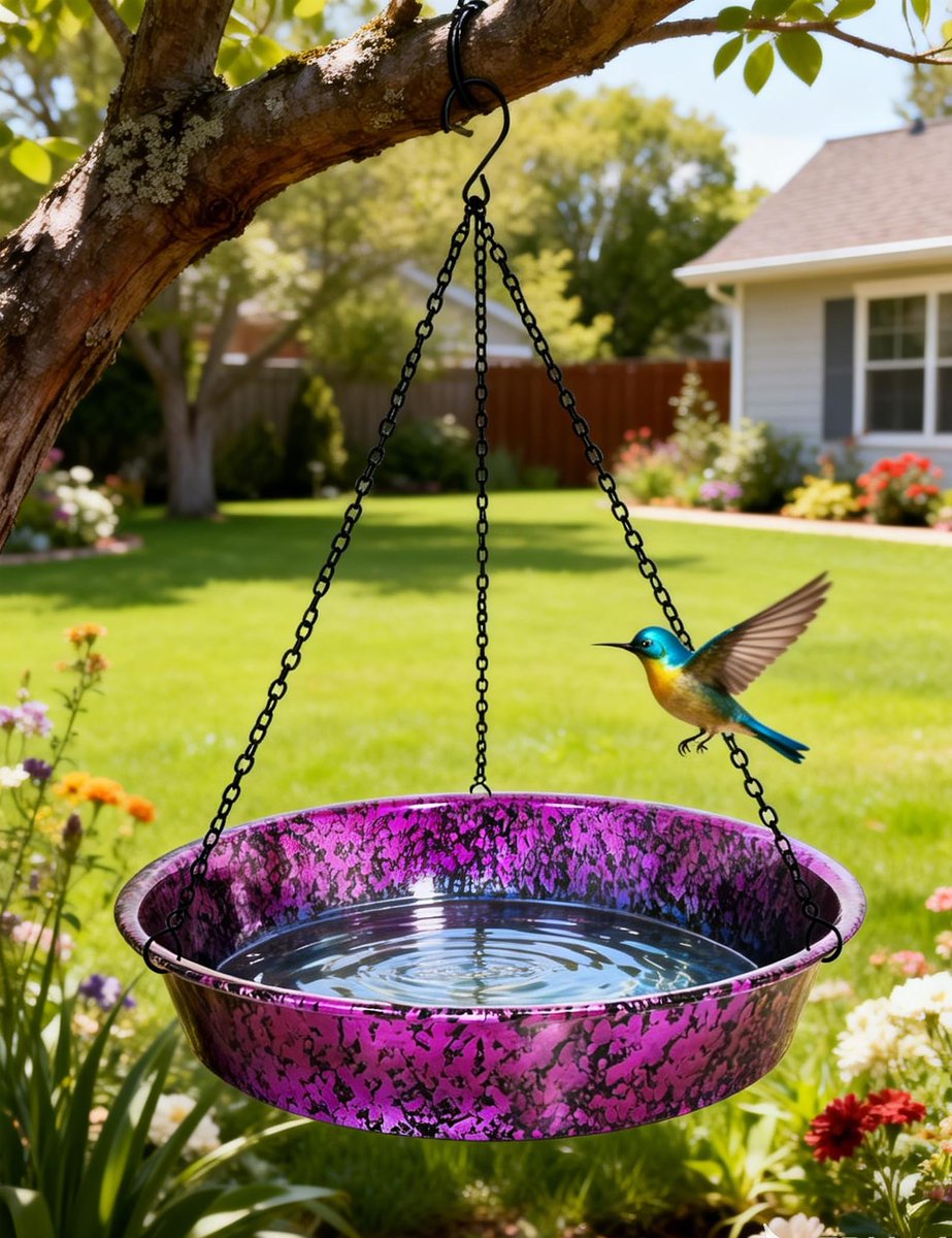 woertehome's tweet photo. Metallic Purple Blue Bird Bath Feeder Garden Ornament. MOQ 300, FOB $8.99.

#GardenOrnaments #BirdBathFeeder #MetallicGardenDecor #OutdoorYardArt #GardenDecoration #BirdFeeder #GardenDecor #MetalGardenOrnaments https://t.co/85xmYsk54j