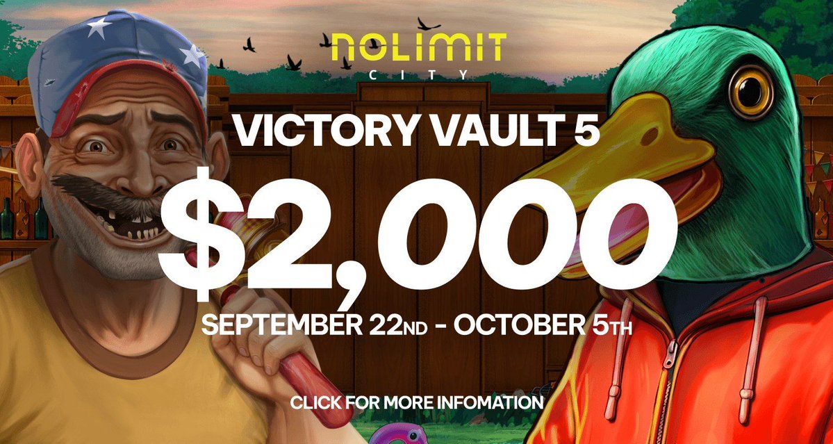 TerraCasino_io's tweet photo. π° $2,000 up for grabs in Victory Vault 5!
π
September 22 β October 5
Think you can climb the leaderboard? ππ₯
#Casino #Slots #NoLimitCity #TerraCasino https://t.co/F4LFBYsFk7