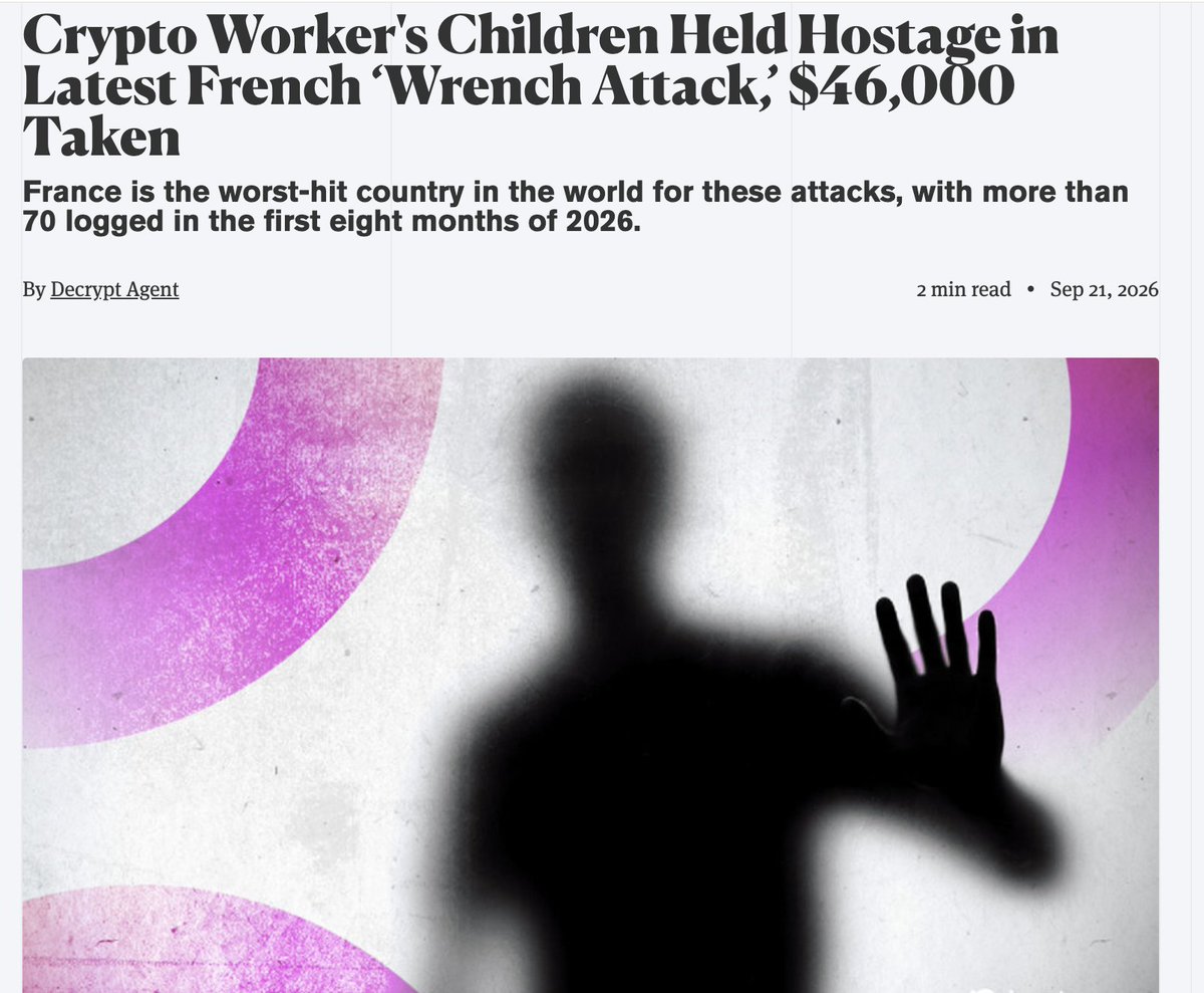 Thebitcoinway_'s tweet photo. Four hooded men broke into a family home in northern France at 4am on Saturday.

They bound both parents and their two kids (aged 8 and 12) with tape and forced the father to transfer €40,000 in crypto.

Investigators still haven't confirmed how the attackers found him.

But a 2024 breach tells part of the story 👇