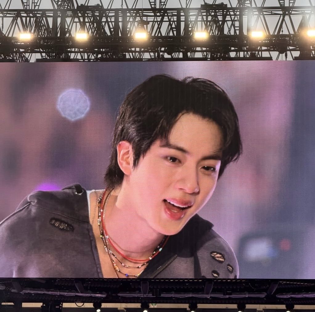 jinnieropeit's tweet photo. jin on the big screen is so precious https://t.co/TliyxGRPyh