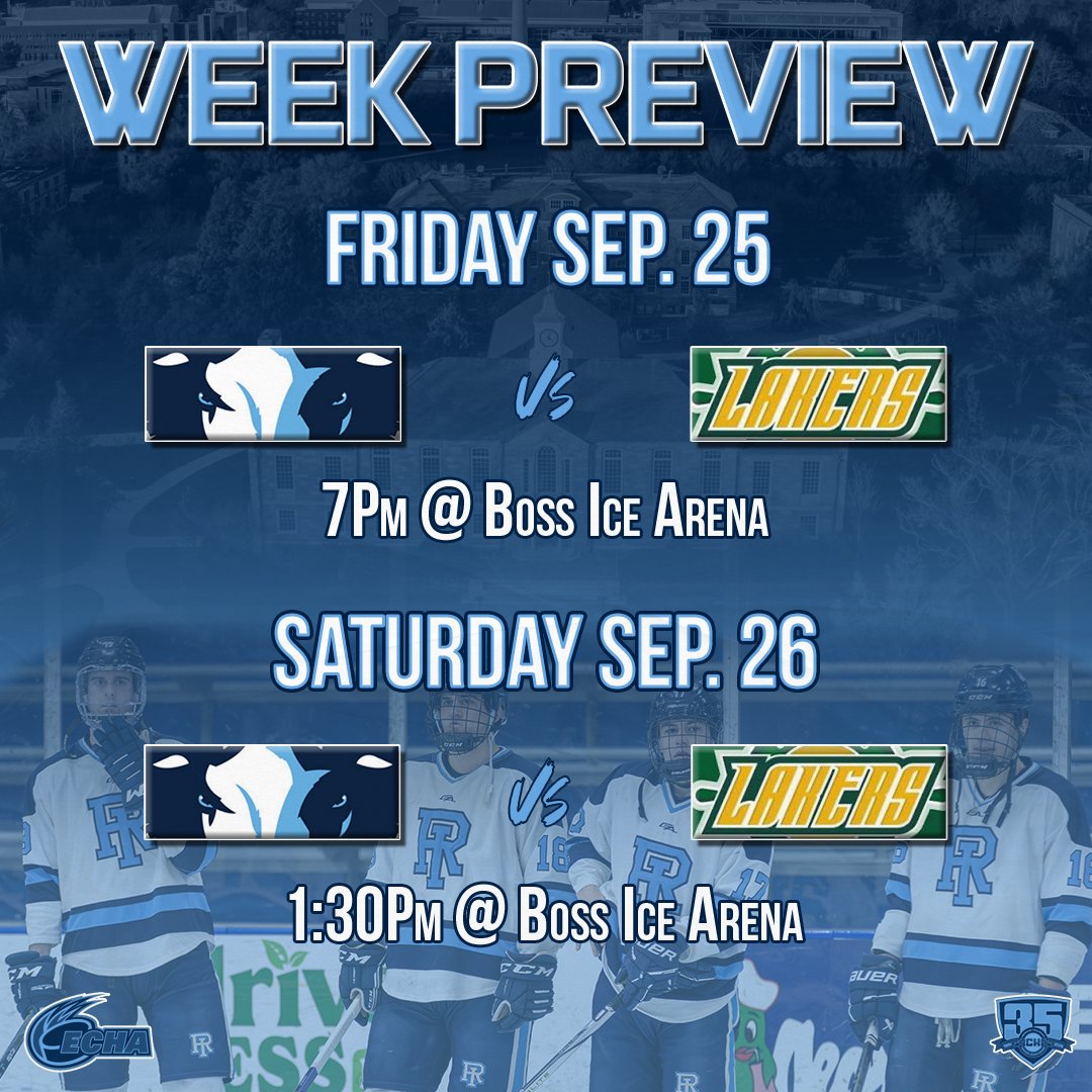 URIhockey's tweet photo. We are back!! Home opener Friday against Oswego State!
#GoRhody | #Compete | #BackTheBoss https://t.co/SIxEwXiYJL