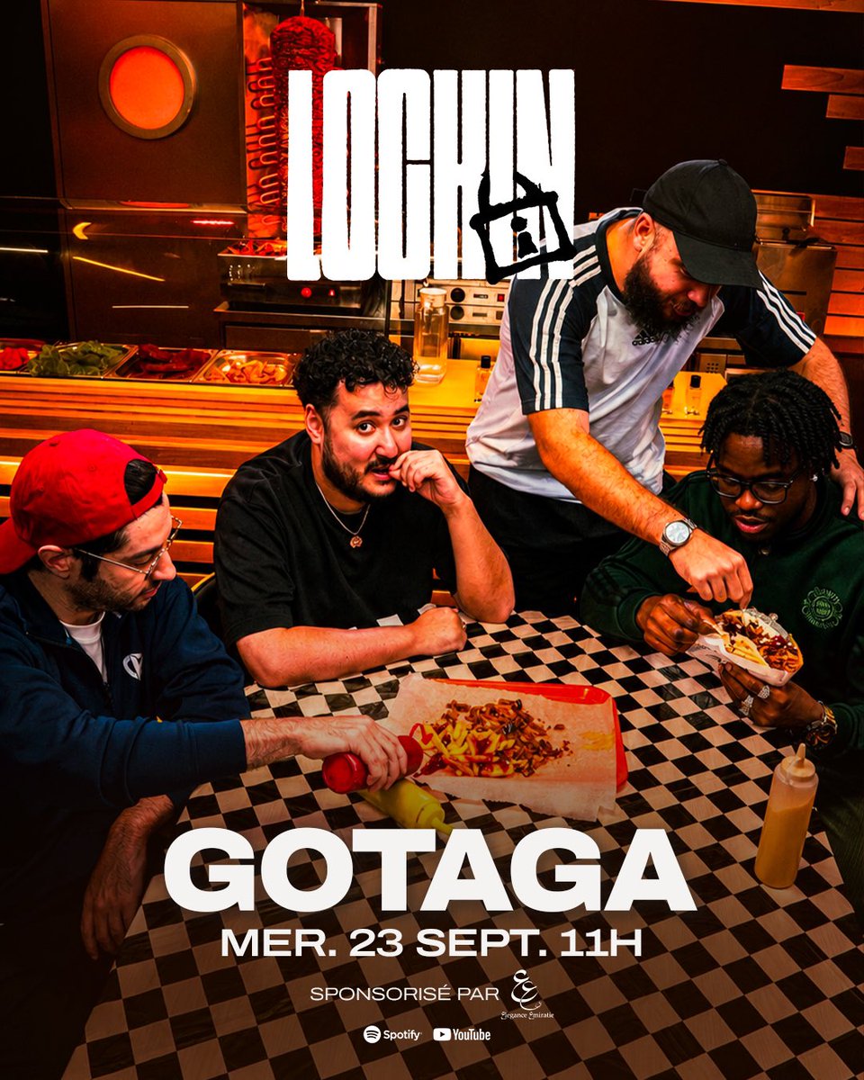 Lockin_show's tweet photo. Oh oh oh… 

GOTAGA x Lockin 

👉 Mercredi 11h00 sur YouTube et Spotify https://t.co/oglPdOyfml