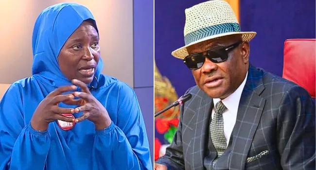 ParallelFacts's tweet photo. ‘Not Being In Government Is Your Worst Fear,’ Aisha Yesufu Tells Self-Confessed Tinubu’s Favourite Rigging Tool Wike Following Confession That He Stole Rivers’ Mandate For APC In 2023 https://t.co/CDa598CHju https://t.co/lri1zaOsWe