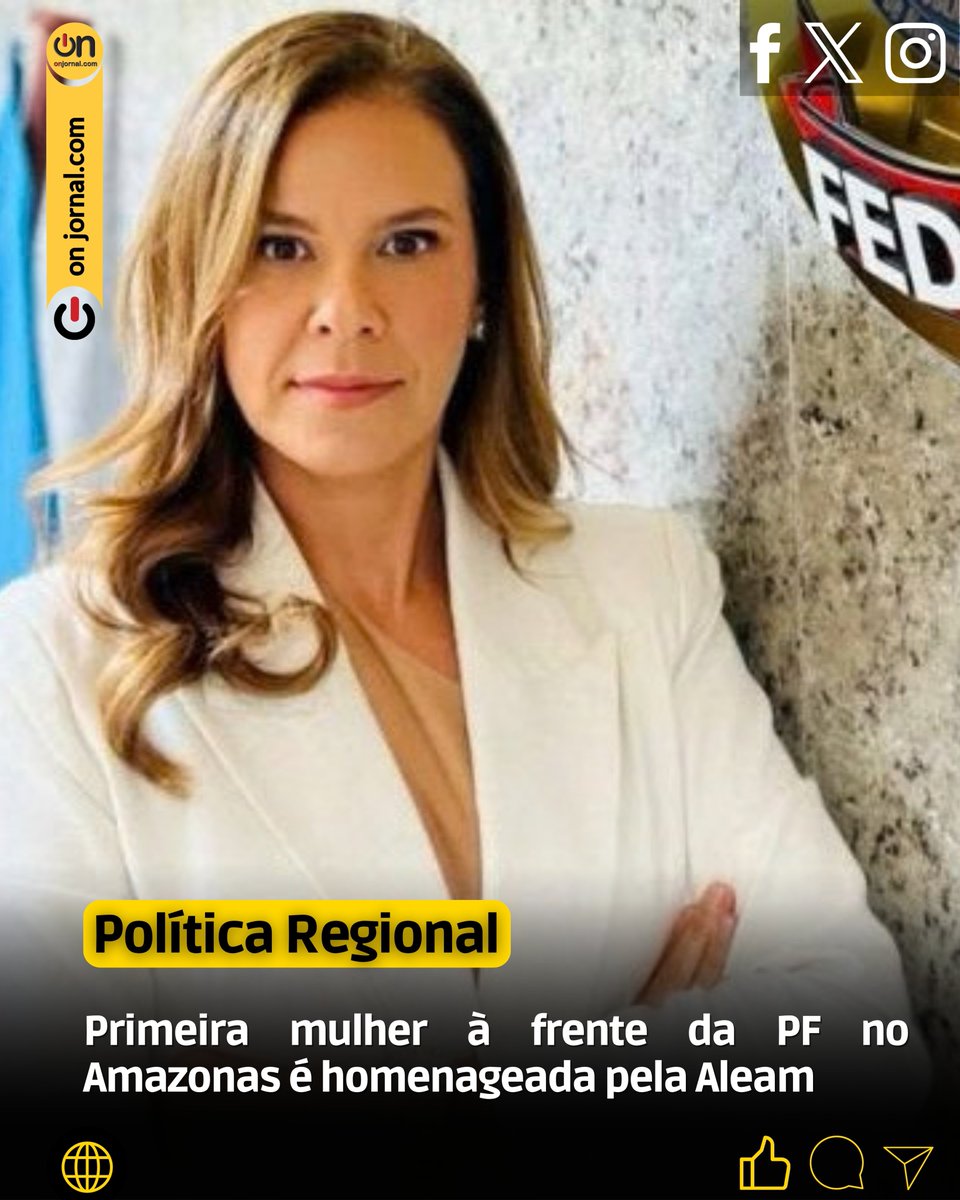 Onjornal1's tweet photo. A #delegada #DanielledeMenesesOliveiraMady, superintendente regional da #PolíciaFederal no Amazonas, recebeu ontem (21) a Medalha Ruy Araújo, concedida pela Assembleia Legislativa do Estado do Amazonas (#Aleam).
Acesse; https://t.co/cjXCFt85g8 https://t.co/72aBe2vRVF