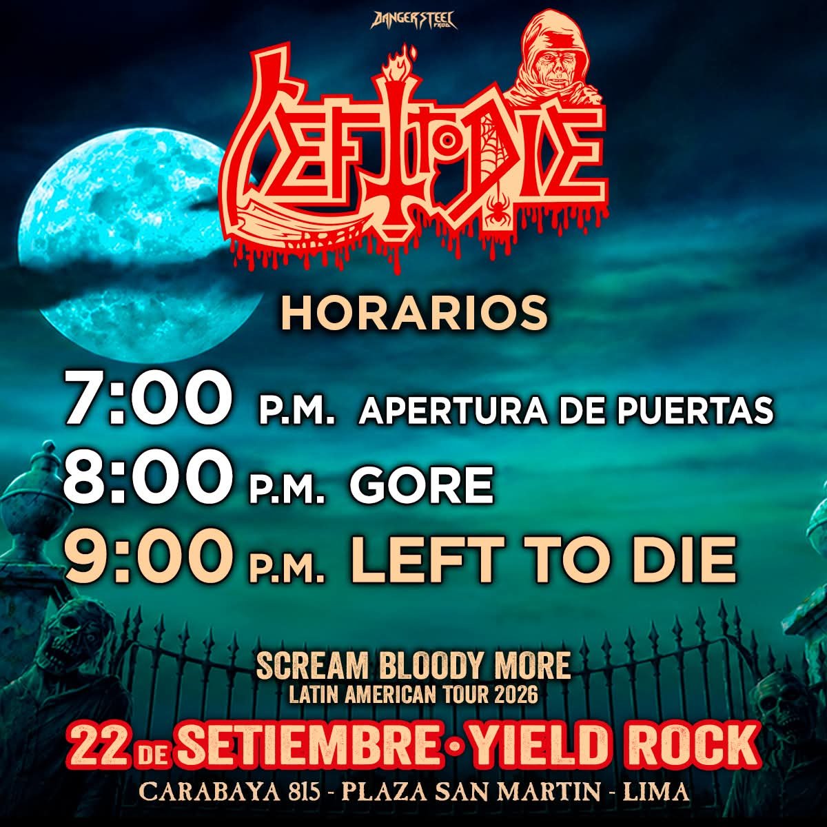 TerryButler67's tweet photo. Les recordamos los horarios y recomendaciones para hoy con Left to Die en el Yield Rock 
• Habrá venta de entradas en puerta. 
Habrá venta de polos oficiales sólo dentro del local. (Stock limitado). Pagos con Efectivo, Yape y Plin Lleguen temprano. Nos vemos hoy con lo mejor del https://t.co/DPP9Uovx3u