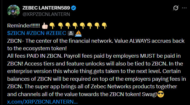 TheNode_Network's tweet photo. $ZBCN none of this matters is the token buy backs are not programmatic and the tokens are not burned, end of story.  @XRPZBCNLANTERN since you blocked us ill just tag you HAHA https://t.co/n2ICyFqUWR