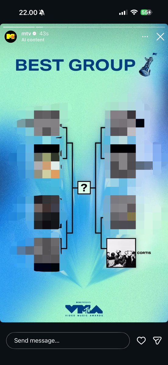 cortisconnect's tweet photo. 🚨 VMA BEST GROUP VOTE UPDATE 🚨

CORTIS has made it into the next round! 

COER, please go back to MTV’s Instagram Story and vote for CORTIS again! We need everyone to work together on this

🔗 https://t.co/w24oYrmLve
It’s super easy — just tap and you’re done! 

Please use all of your accounts and help spread this important notice to other coers outside x so no one misses the vote