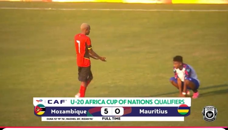 moz_osmambas's tweet photo. Resultado final ⚽️ 

Moçambique 🇲🇿 5-0 🇲🇺 Mauritius 
#COSAFAU20 #Mozambique #Mauritius #TotalEnergiesU20Q https://t.co/t8RvGiCNfP